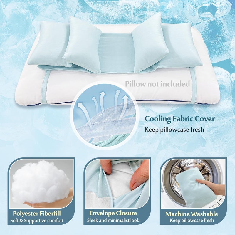 Mybow Head Stabilizing Pillow, Neck Stabilizer for Sleeping Upright, Post Cervical Fusion Surgery Head Support Cradle, Medical Positioning Wedge Pillow for Elderly Bedridden Patients (Cooling Fabric) - Image 5
